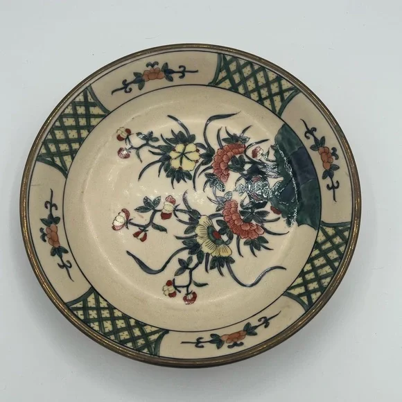 VTG 9" Japanese Porcelain Ware Bowl Floral Decorated In Hong Kong, A.C.F - Picture 6 of 12